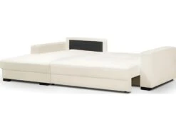 Canapé D'angle à Gauche Convertible 3 Places Avec Coffre En Tissu Bouclé écru - Arty 9 Canapé D'angle à Gauche Convertible 3 Places Avec Coffre En Tissu Bouclé écru - Arty -Meubles Soldes Boutique canape 15786025