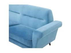 Canapé En Velours Design "Abayo" 204cm Bleu -Meubles Soldes Boutique canape 15793029