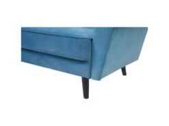 Canapé En Velours Design "Abayo" 204cm Bleu -Meubles Soldes Boutique canape 15793031