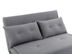 Canapé 2 Places Convertible En Tissu Gris Clair URIBIA -Meubles Soldes Boutique canape 15882719