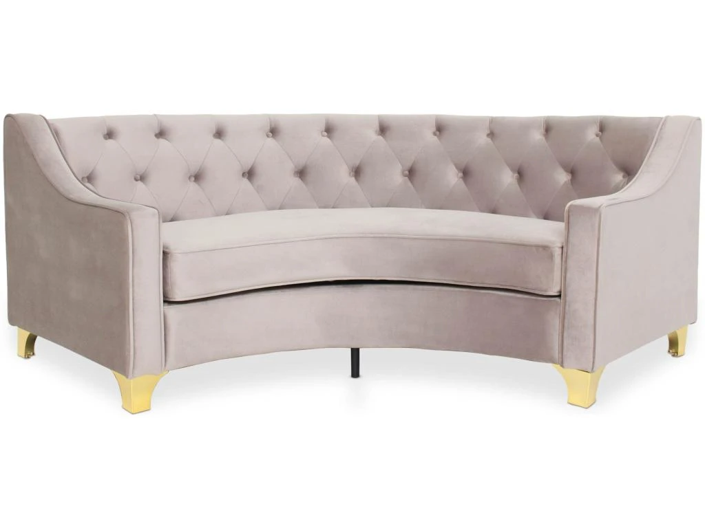 Canapé 3 Places Inoui Velours Taupe Et Pieds Or 3 Canapé 3 Places Inoui Velours Taupe Et Pieds Or