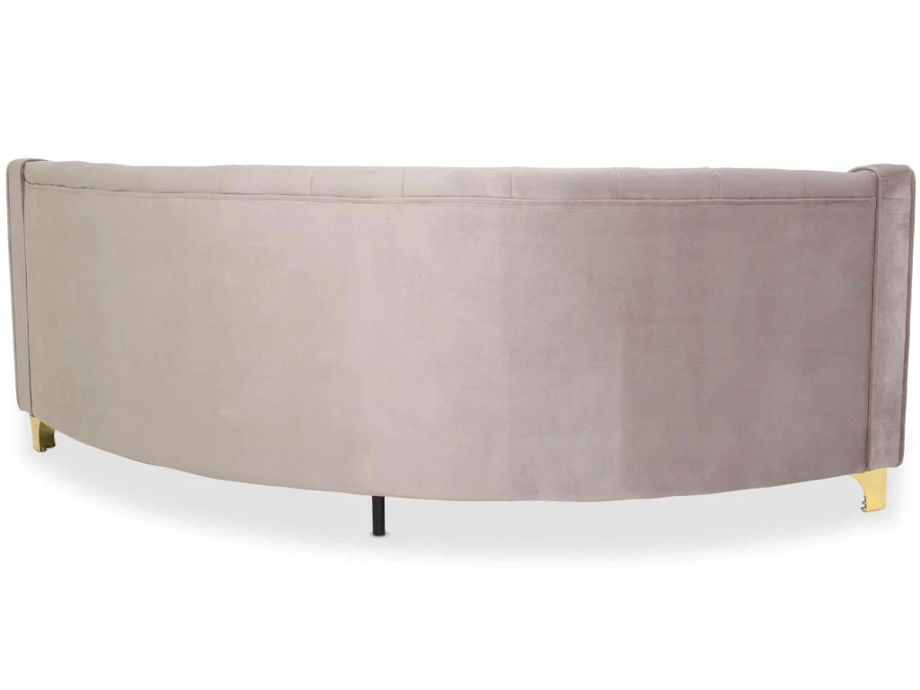 Canapé 3 Places Inoui Velours Taupe Et Pieds Or 7 Canapé 3 Places Inoui Velours Taupe Et Pieds Or – Image 5