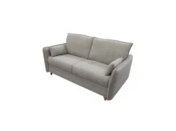 OLLIE Canapé Convertible 3 Places Taupe Matelas Dunlopillo 140cm -Meubles Soldes Boutique canape 15902709