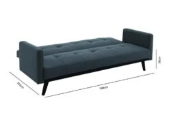 LEON - Canapé Convertible Gris Foncé Avec Pieds Bois -Meubles Soldes Boutique canape 15907939