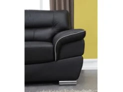 Canapé 3 Places En Cuir THIBAULT - Noir 18 Canapé 3 Places En Cuir THIBAULT - Noir -Meubles Soldes Boutique canape 159602