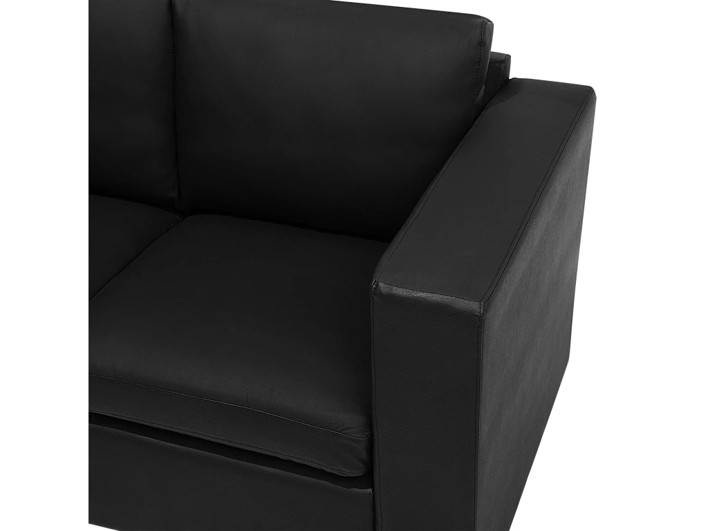 Canapé 2 Places En Cuir Noir HELSINKI 8 Canapé 2 Places En Cuir Noir HELSINKI – Image 6