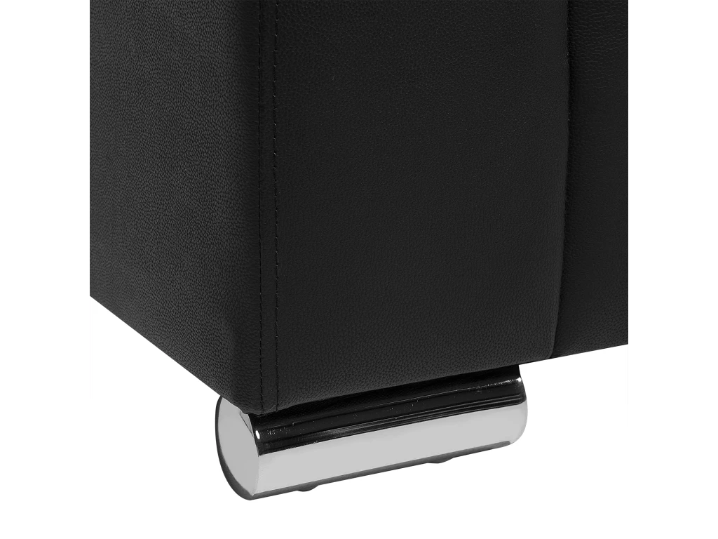 Canapé 2 Places En Cuir Noir HELSINKI 10 Canapé 2 Places En Cuir Noir HELSINKI – Image 8
