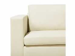 Canapé 3 Places En Cuir Beige HELSINKI -Meubles Soldes Boutique canape 16421641