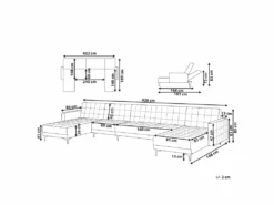 Canapé Panoramique Convertible En Velours Bleu Paon 6 Places ABERDEEN -Meubles Soldes Boutique canape 16645479