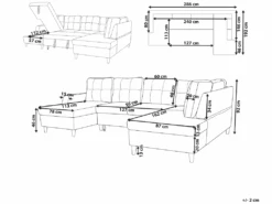 Canapé D'angle Convertible En Velours Gris Avec Rangement LERUM -Meubles Soldes Boutique canape 16652221