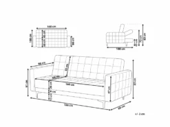 Canapé-lit 3 Places En Cuir PU Blanc ABERDEEN -Meubles Soldes Boutique canape 16652811