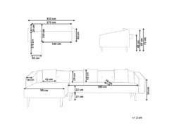 Canapé Angle à Droite - Vadso - Velours, Bleu -Meubles Soldes Boutique canape 16652903
