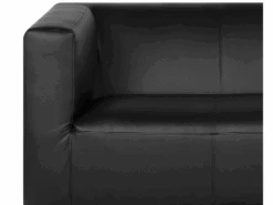 Canapé 3 Places En Cuir PU Noir FLORO -Meubles Soldes Boutique canape 16658371