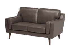 Canapé 2 Places En Cuir PU Marron LOKKA -Meubles Soldes Boutique canape 16660425