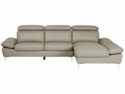 - Canapé D'Angle - Farila - Cuir, Taupe