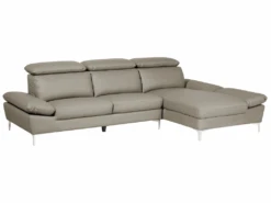 - Canapé D'Angle - Farila - Cuir, Taupe -Meubles Soldes Boutique canape 16665315