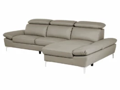 - Canapé D'Angle - Farila - Cuir, Taupe -Meubles Soldes Boutique canape 16665317