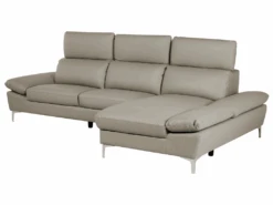 - Canapé D'Angle - Farila - Cuir, Taupe -Meubles Soldes Boutique canape 16665319