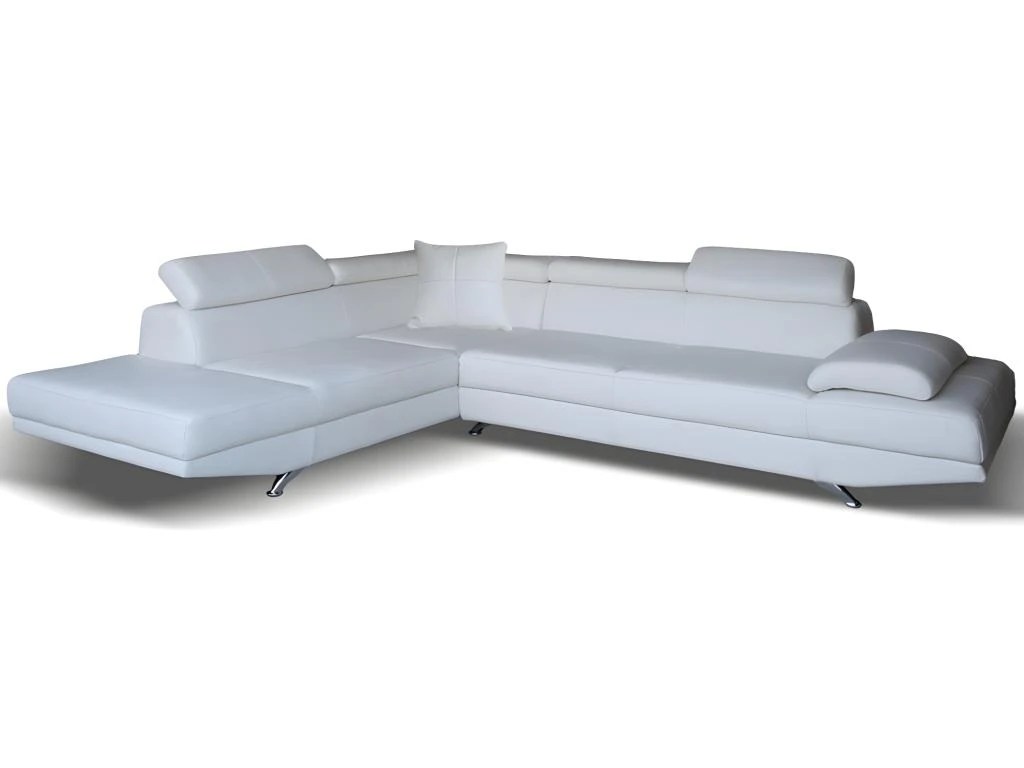 Canapé D'angle XL En Simili ROMAIN - Blanc - Angle Gauche 4 Canapé D'angle XL En Simili ROMAIN - Blanc - Angle Gauche – Image 2