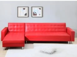 Canapé D'angle Convertible Et Réversible En Simili WILLIS - Rouge 15 Canapé D'angle Convertible Et Réversible En Simili WILLIS - Rouge -Meubles Soldes Boutique canape 172877