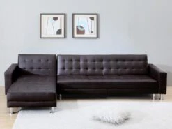 Canapé D'angle Convertible Et Réversible En Simili WILLIS - Rouge 23 Canapé D'angle Convertible Et Réversible En Simili WILLIS - Rouge -Meubles Soldes Boutique canape 173158