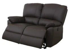 Canapé 2 Places Relax électrique En Cuir MARCIS - Marron