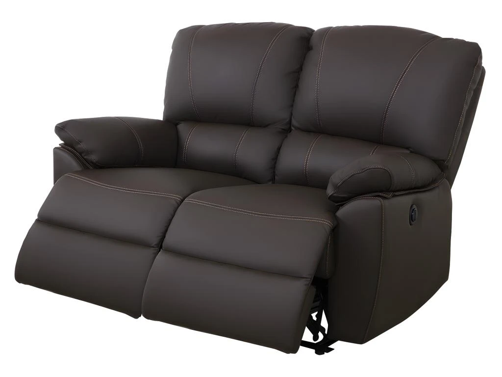 Canapé 2 Places Relax électrique En Cuir MARCIS - Marron 3 Canapé 2 Places Relax électrique En Cuir MARCIS - Marron