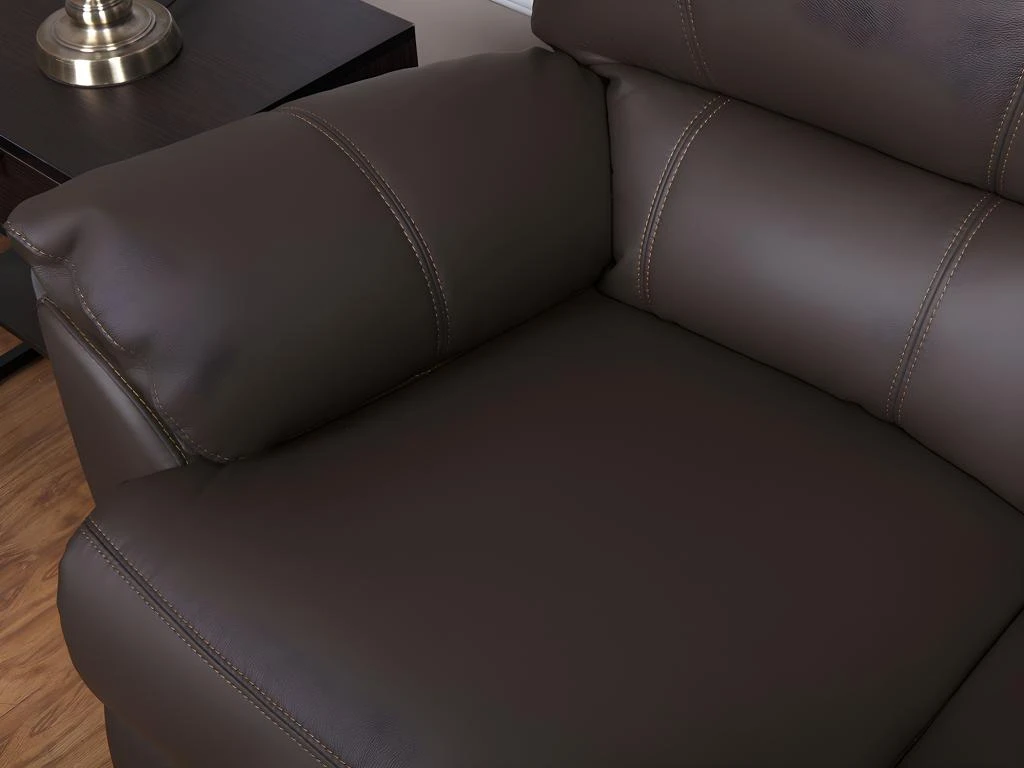 Canapé 2 Places Relax électrique En Cuir MARCIS - Marron 7 Canapé 2 Places Relax électrique En Cuir MARCIS - Marron – Image 5