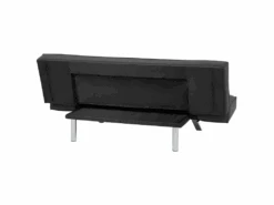 Canapé Convertible 3 Places En Cuir PU Noir BRISTOL -Meubles Soldes Boutique canape 17452167