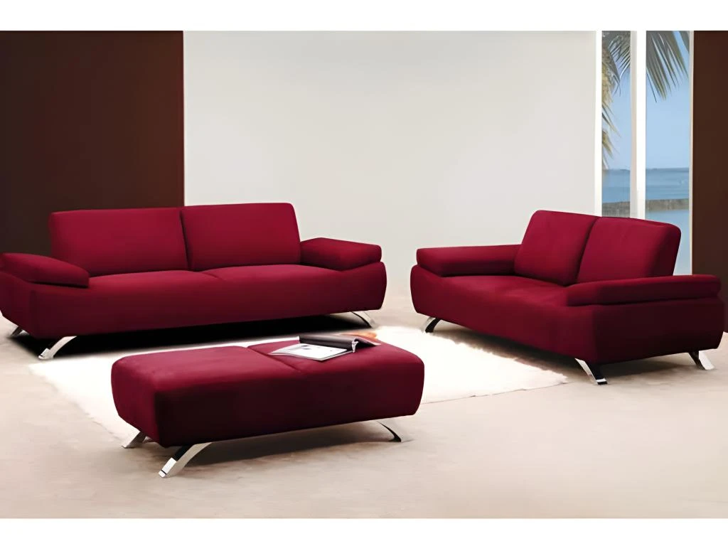 Canapé 2 Places En Microfibre POLKA - Marron 6 Canapé 2 Places En Microfibre POLKA - Marron – Image 4