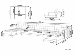 Canapé Panoramique Convertible En Cuir PU Noir 6 Places ABERDEEN -Meubles Soldes Boutique canape 17470305