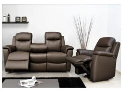 Fauteuil Relax EVASION En Cuir - Gris Clair -Meubles Soldes Boutique canape 17896 1