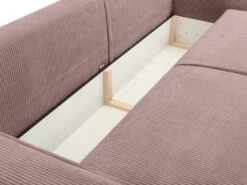 Canapé 4 Places Convertible En Velours Côtelé Rose AMELIA De Pascal Morabito -Meubles Soldes Boutique canape 17973111