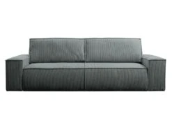 Canapé 4 Places Convertible En Velours Côtelé Gris AMELIA De Pascal Morabito -Meubles Soldes Boutique canape 17974009