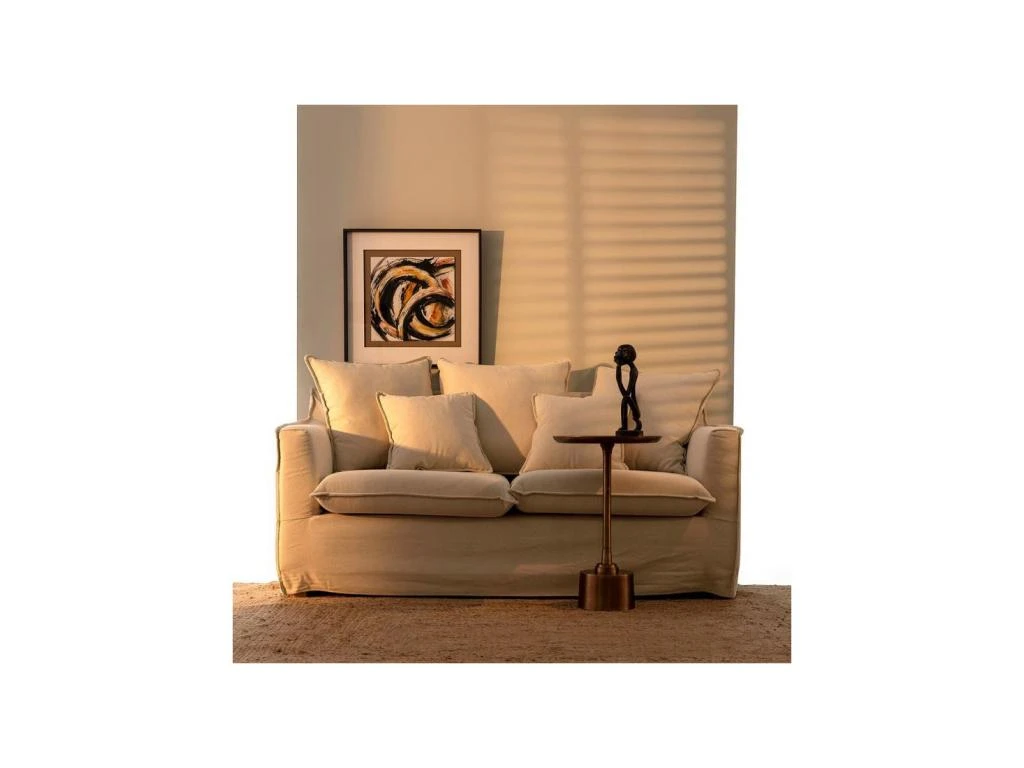 Canapé 3 Places Tissu Beige N°3 - LINOU 4 Canapé 3 Places Tissu Beige N°3 - LINOU – Image 2