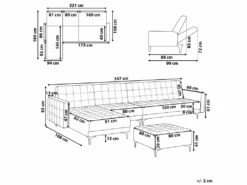 Canapé Angle à Droite Modulable - Aberdeen - Convertible Avec Pouf Ottoman En Velours Gris Moderne -Meubles Soldes Boutique canape 18253723