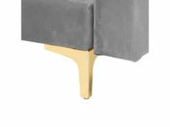 Canapé Angle à Gauche Modulable - Aberdeen - Convertible Avec Pouf Ottoman En Velours Gris Moderne -Meubles Soldes Boutique canape 18253767