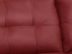 Canapé 3 Places En Cuir HAZEL - Rouge -Meubles Soldes Boutique canape 18364219