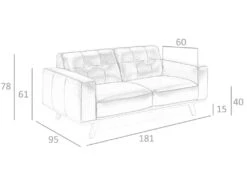 Canapé 2 Places En Cuir Capitonné 6030 ANGEL CERDA -Meubles Soldes Boutique canape 18424931