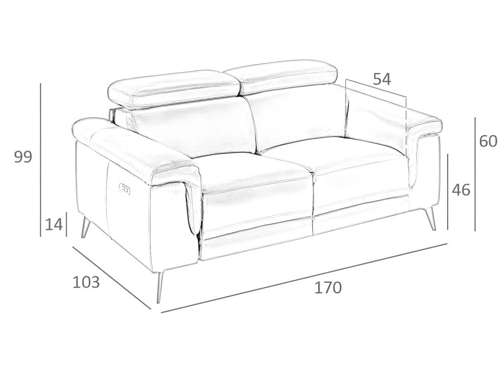 Canapé 2 Places En Cuir Avec Relax 6050 ANGEL CERDA 7 Canapé 2 Places En Cuir Avec Relax 6050 ANGEL CERDA – Image 5