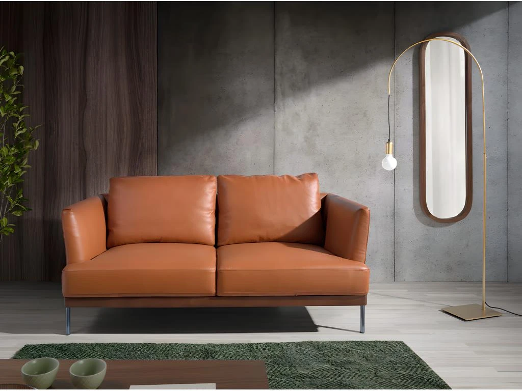 Canapé 2 Places En Cuir Et Acier 6170 ANGEL CERDA 3 Canapé 2 Places En Cuir Et Acier 6170 ANGEL CERDA