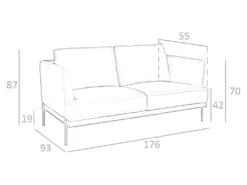 Canapé 2 Places En Cuir Et Acier 6170 ANGEL CERDA 19 Canapé 2 Places En Cuir Et Acier 6170 ANGEL CERDA -Meubles Soldes Boutique canape 18425307