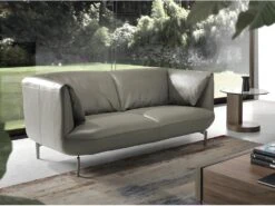 Canapé 2 Places En Cuir Et Acier 6036 ANGEL CERDA -Meubles Soldes Boutique canape 18425493