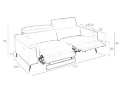 Canapé 2 Places En Cuir De Vachette 6106 ANGEL CERDA -Meubles Soldes Boutique canape 18425537