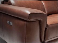 Canapé 3 Places En Cuir Marron 6117 ANGEL CERDA -Meubles Soldes Boutique canape 18427105