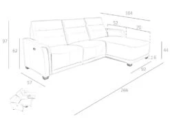 Chaise Longue En Cuir Et Mécanisme Relax 6156 ANGEL CERDA -Meubles Soldes Boutique canape 18427245