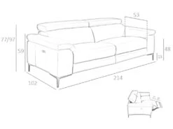 Canapé 3 Places En Cuir Avec Relax 6122 ANGEL CERDA 16 Canapé 3 Places En Cuir Avec Relax 6122 ANGEL CERDA -Meubles Soldes Boutique canape 18427277