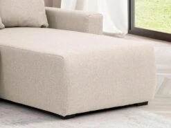 Canapé D'angle Convertible Et Réversible En Tissu Beige LADAZIA -Meubles Soldes Boutique canape 18442003