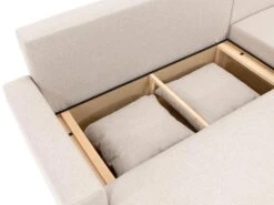 Canapé D'angle Convertible Et Réversible En Tissu Beige LADAZIA -Meubles Soldes Boutique canape 18442009