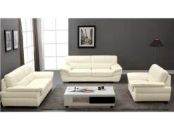 Canapé 3 Places En Cuir THIBAULT - Noir 23 Canapé 3 Places En Cuir THIBAULT - Noir -Meubles Soldes Boutique canape 184558 1